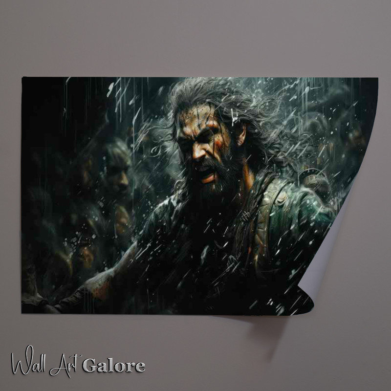 Buy Unframed Poster : (Viking Warfare Tactics fighting in rain)