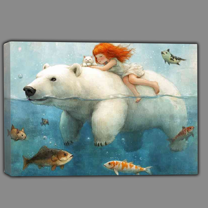 Buy Canvas : (Red hair and the polar bear)