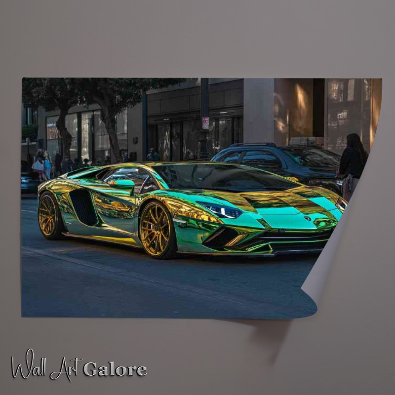 Buy Unframed Poster : (Electric green Lamborghi)