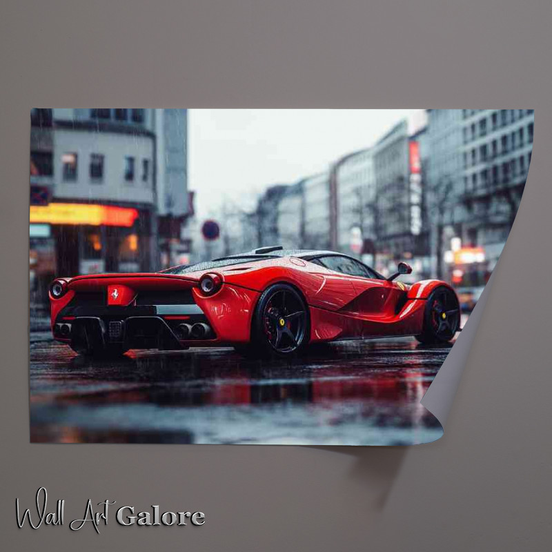 Buy Unframed Poster : (Ferrari LaFerrari in Red)