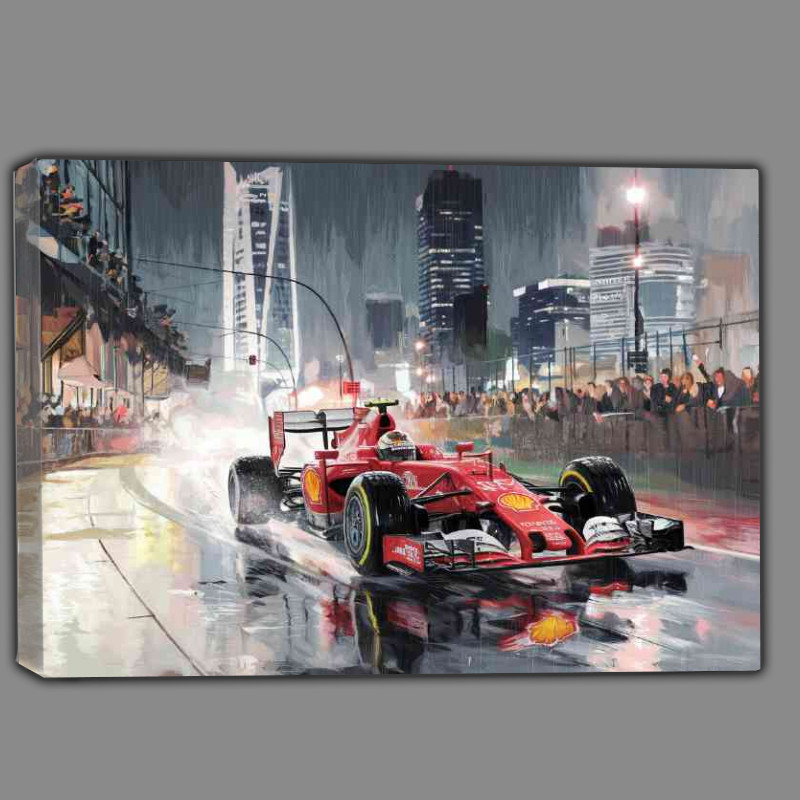 Buy Canvas : (Formula one painting street scene)