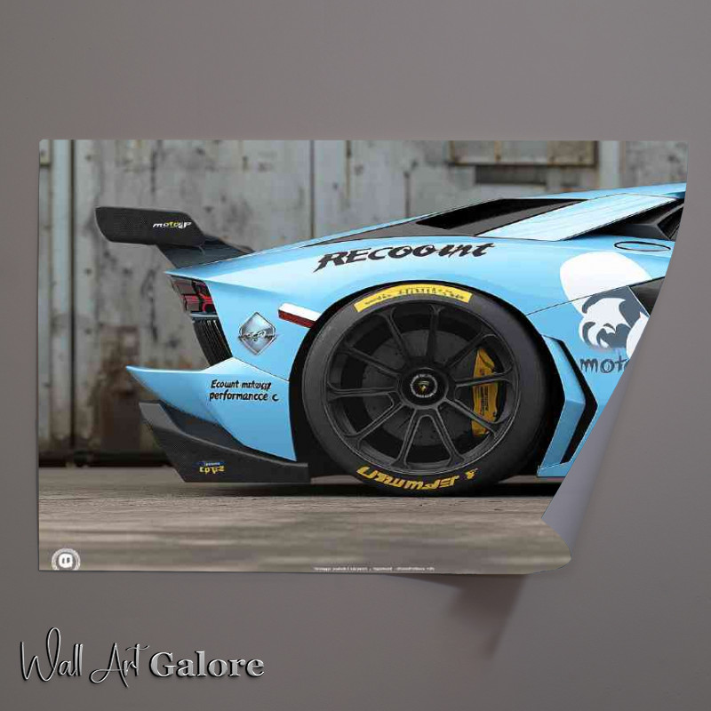 Buy Unframed Poster : (Lamborghini Aventador with black wheels)