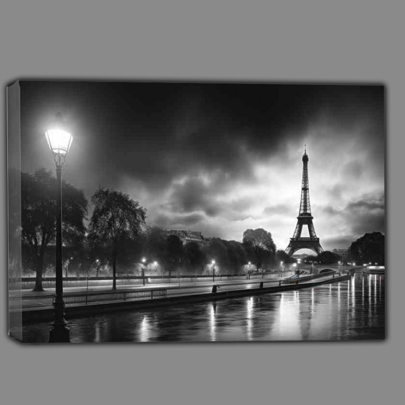 Buy Canvas : (Paris streets black and white)