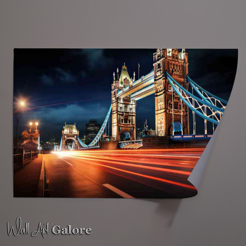 Buy Unframed Poster : (Tower bridge in london bright lights)