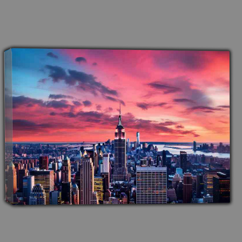 Buy Canvas : (West sice views of the empire state building)
