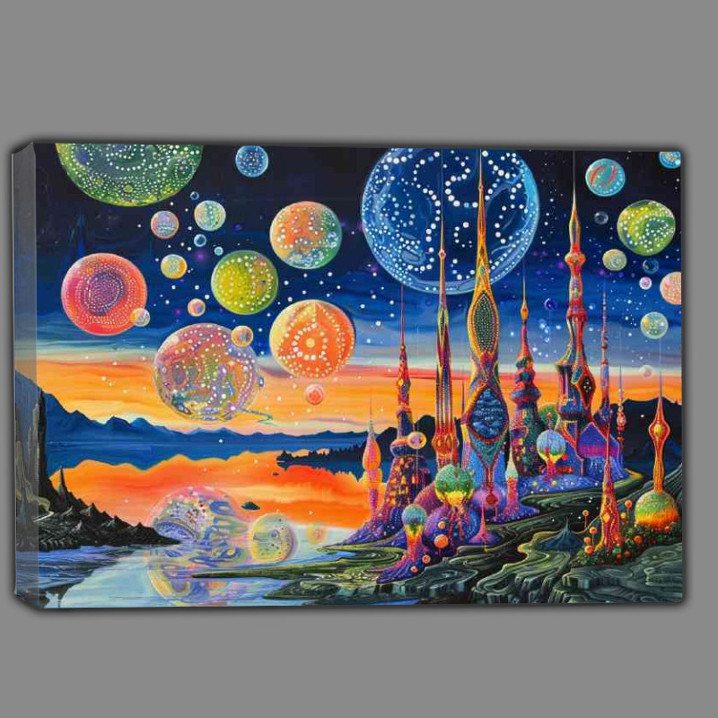 Buy Canvas : (Oils painting of tall spires fantasy)
