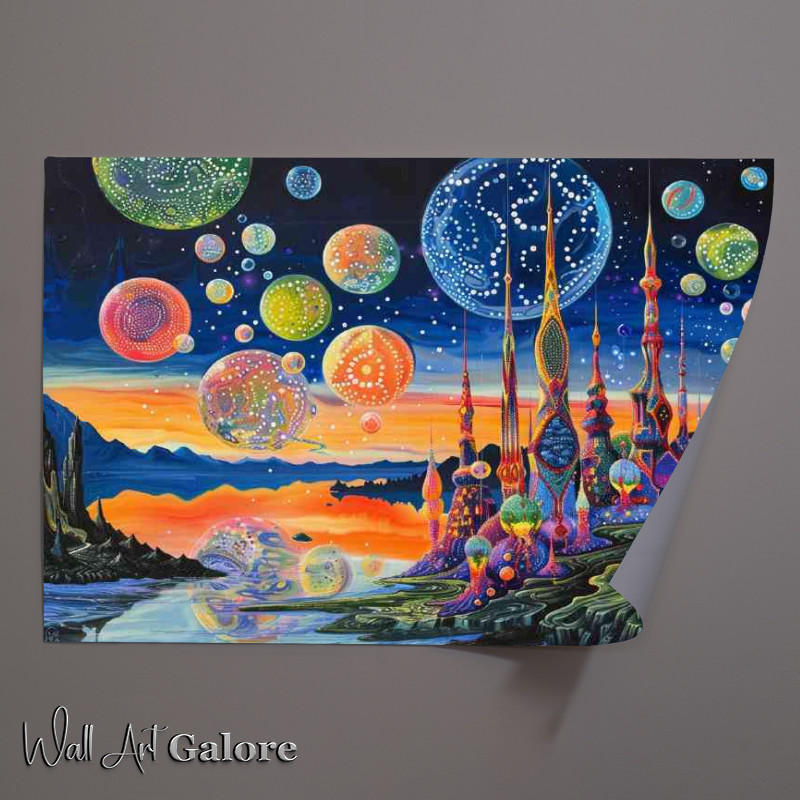 Buy Unframed Poster : (Oils painting of tall spires fantasy)