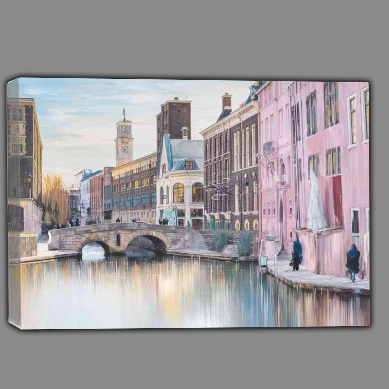 Buy Canvas : (Picturesque urban scene painting in europe)