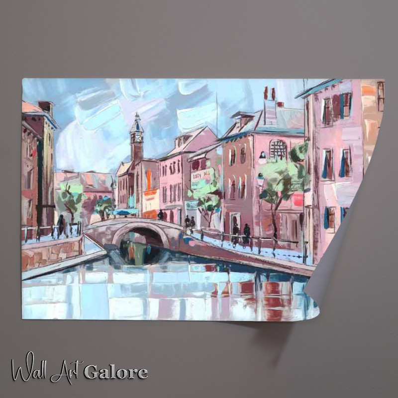 Buy Unframed Poster : (Picturesque urban scene possibly in europe with waterways)
