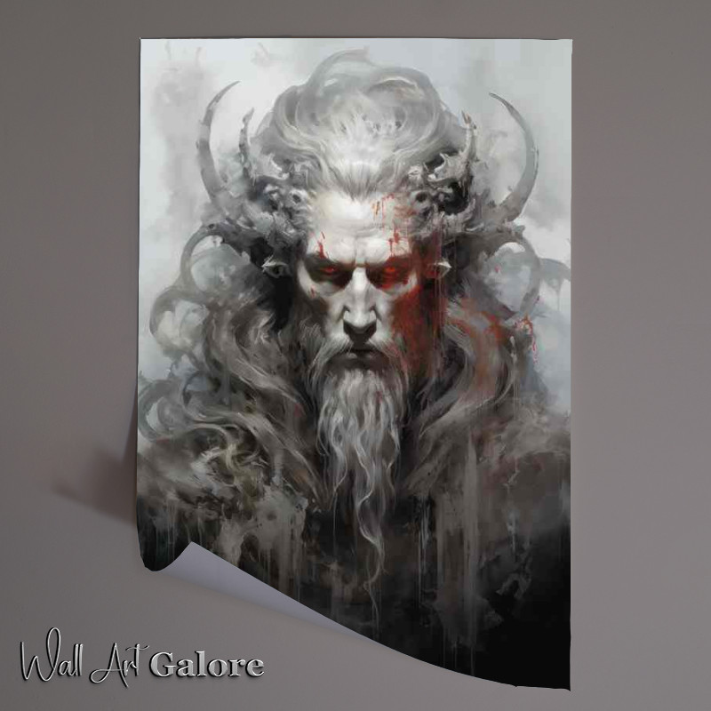 Buy Unframed Poster : (Symbol of Odin and Viking Warriors)