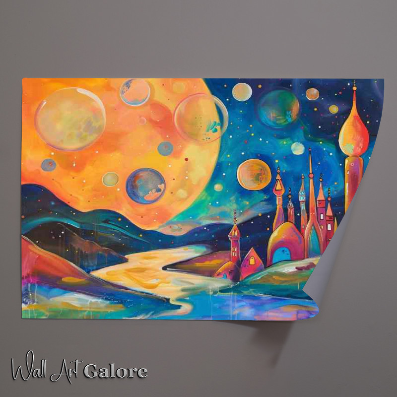 Buy Unframed Poster : (Tall spires abstract landscape)