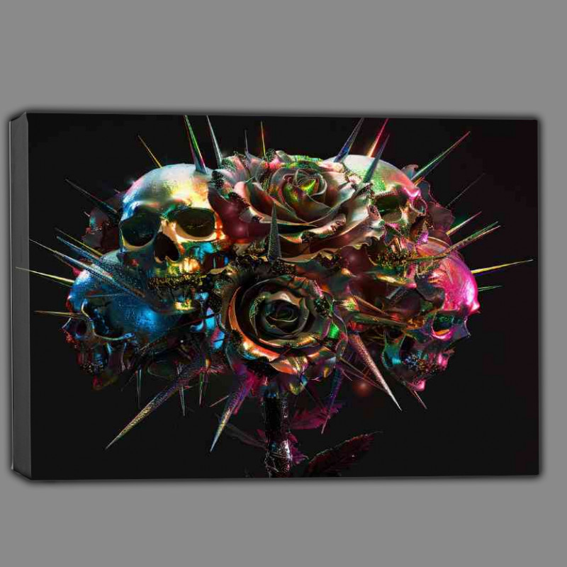 Buy Canvas : (Spines and roses with skulls)