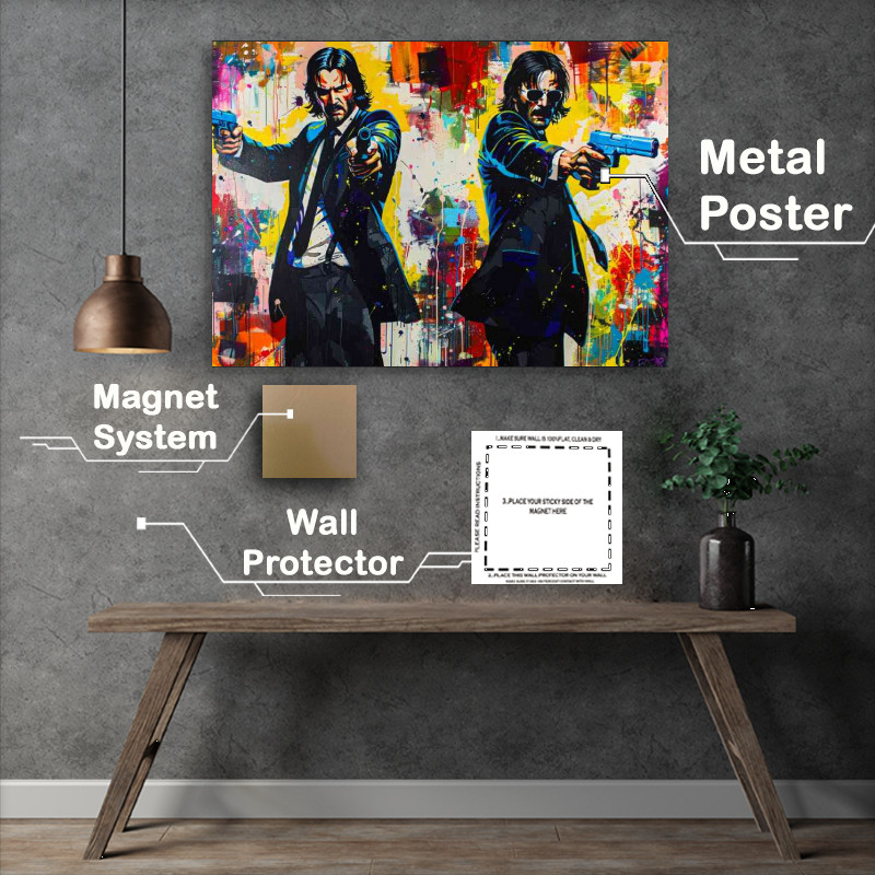 Buy Metal Poster : (A painting of John Wick)