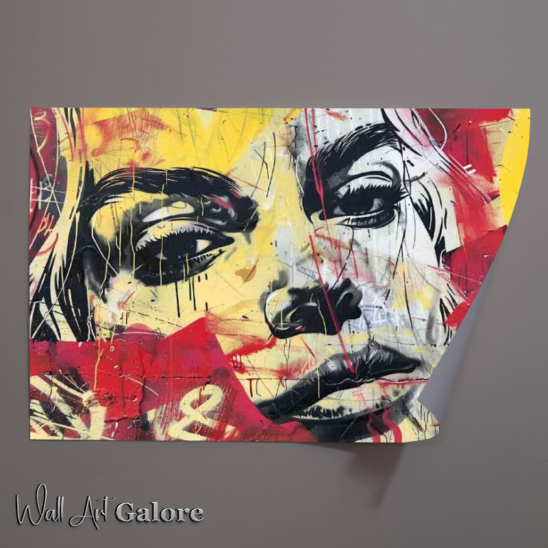 Buy Unframed Poster : (Graffiti of the face of Margot Robbie style)
