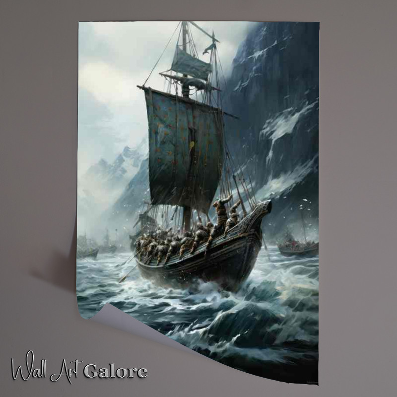 Buy Unframed Poster : (The Art and Science of Viking ship battle)