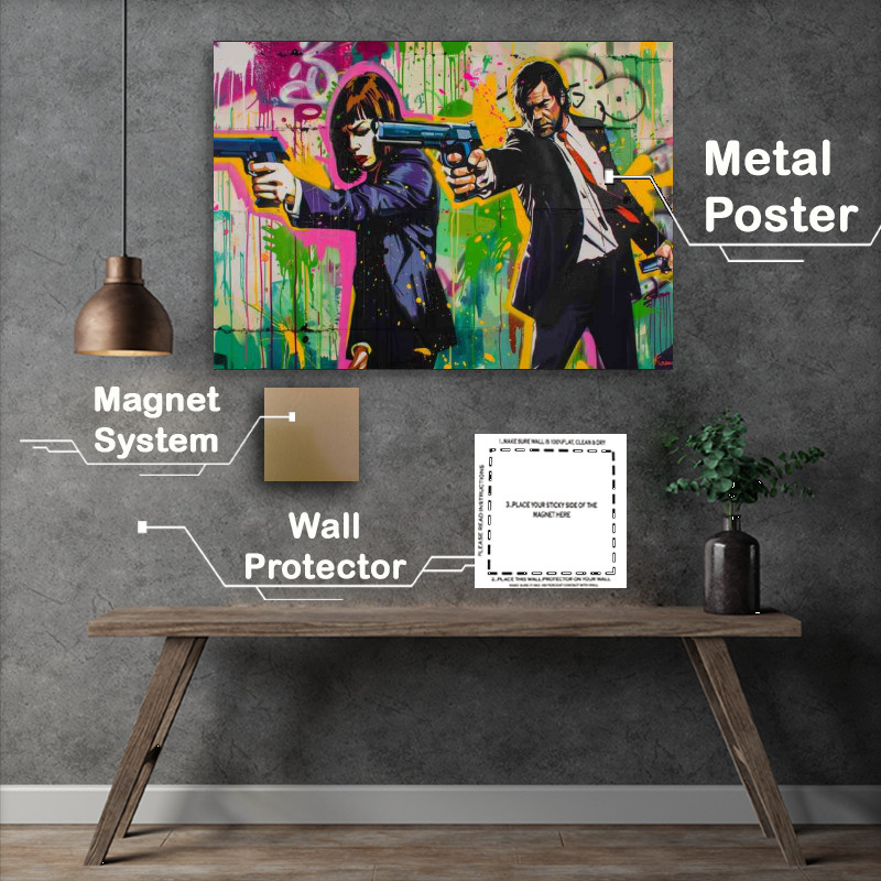 Buy Metal Poster : (Street art style pulp fiction poster)
