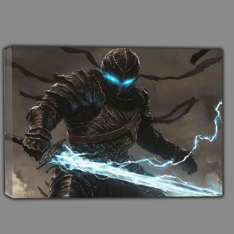 Buy Canvas : (Amoured knight with blue sword)