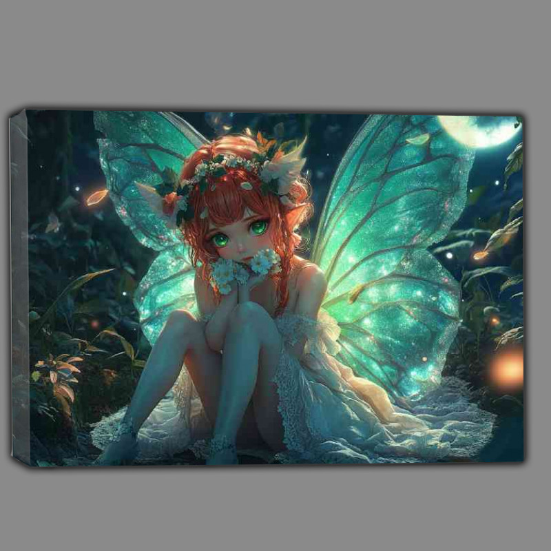 Buy Canvas : (Beautiful fairy with big iridescent wings)