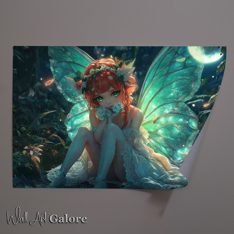 Buy Unframed Poster : (Beautiful fairy with big iridescent wings)