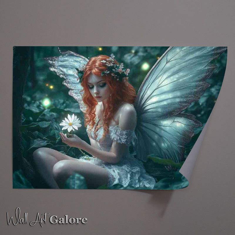 Buy Unframed Poster : (Firy sitting with large wings)