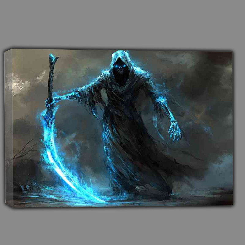 Buy Canvas : (Glowing blue scythe fantasy grimm reaper)
