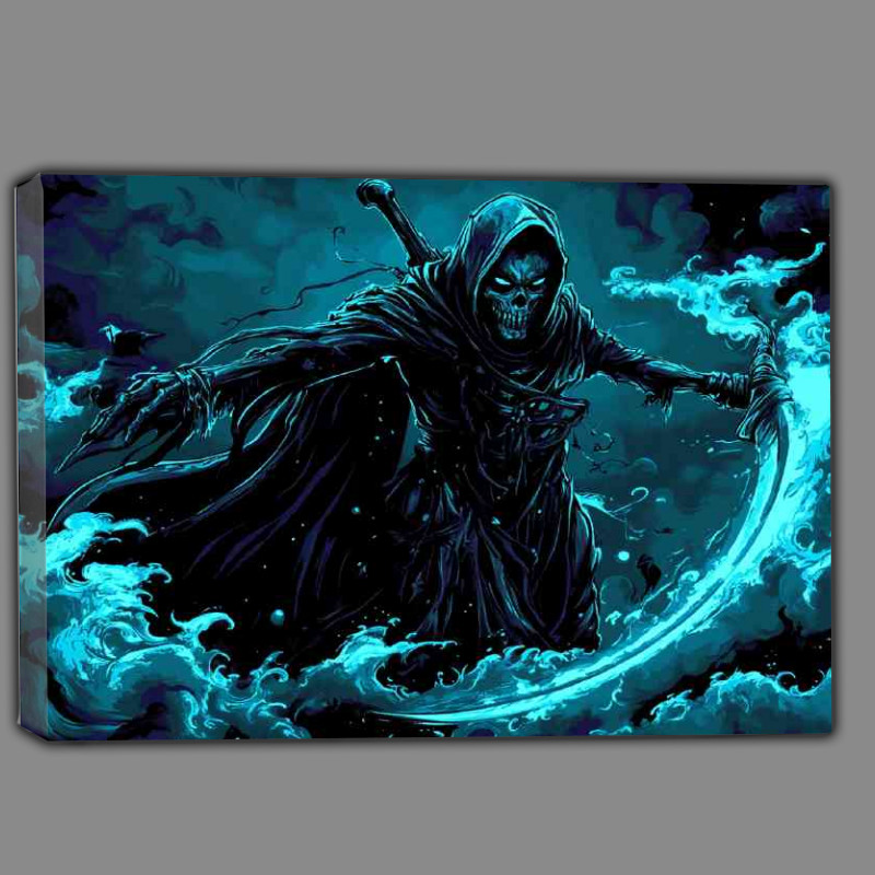 Buy Canvas : (Grim reaper with scythe and sword)