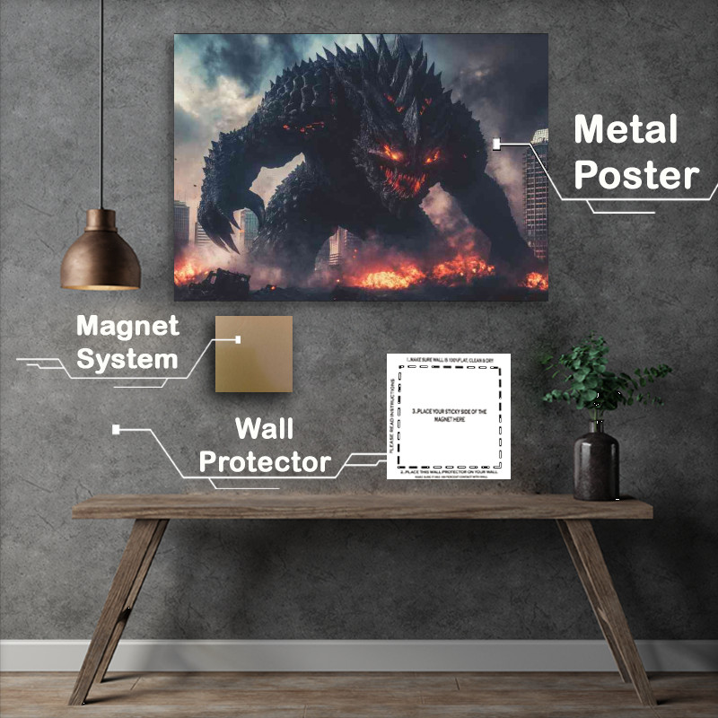 Buy Metal Poster : (Hugh monster with sharpe claws)