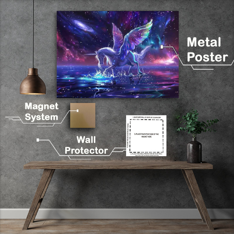 Buy Metal Poster : (Iridescent water horse)