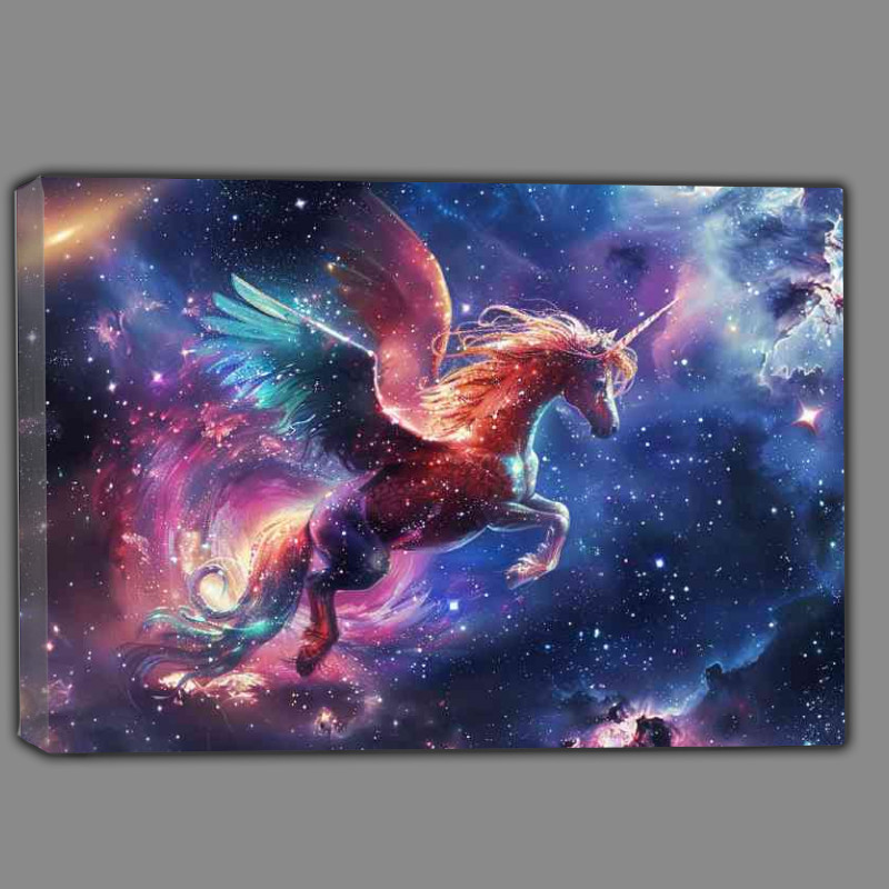 Buy Canvas : (Iridescent water horse with wings)