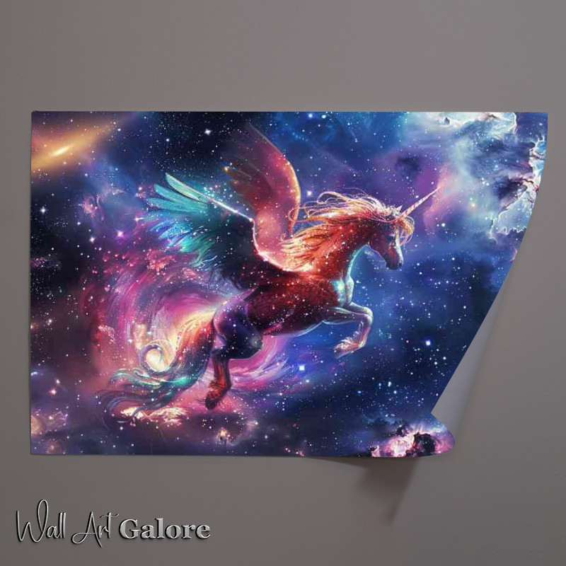 Buy Unframed Poster : (Iridescent water horse with wings)