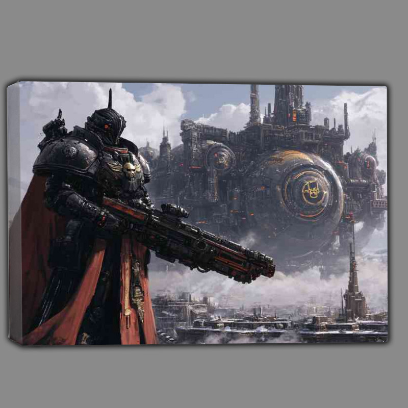 Buy Canvas : (Knight with rifel standing guard)