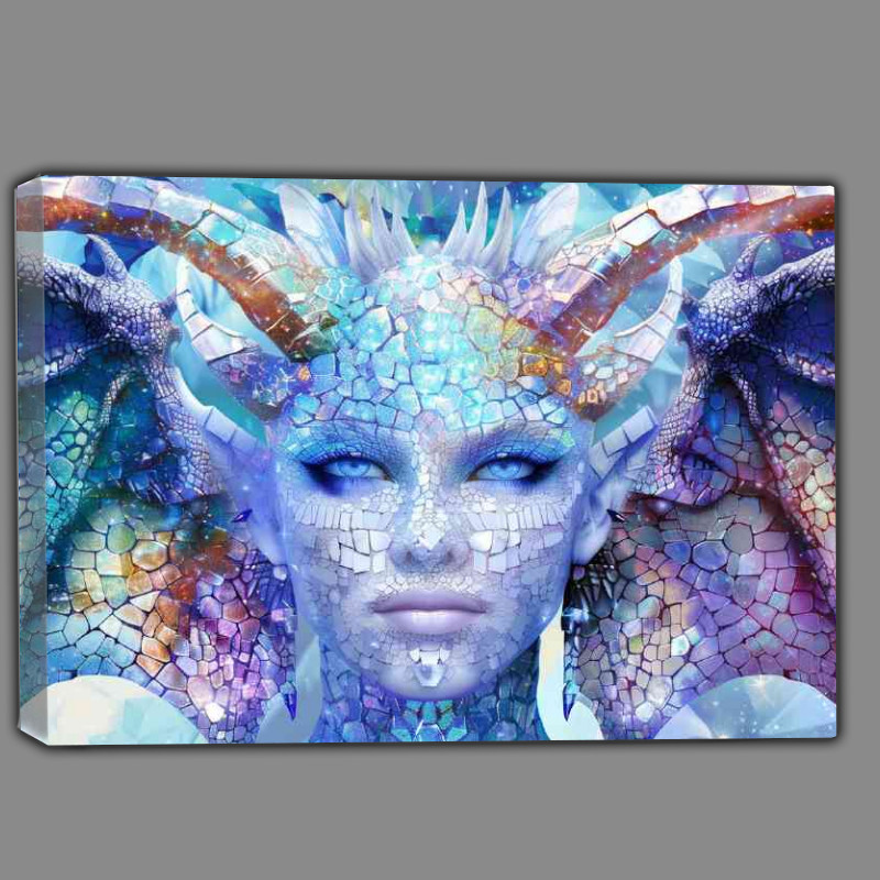 Buy Canvas : (Lady with dragon scaled face)