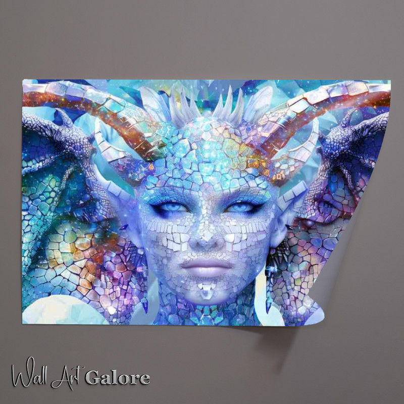Buy Unframed Poster : (Lady with dragon scaled face)