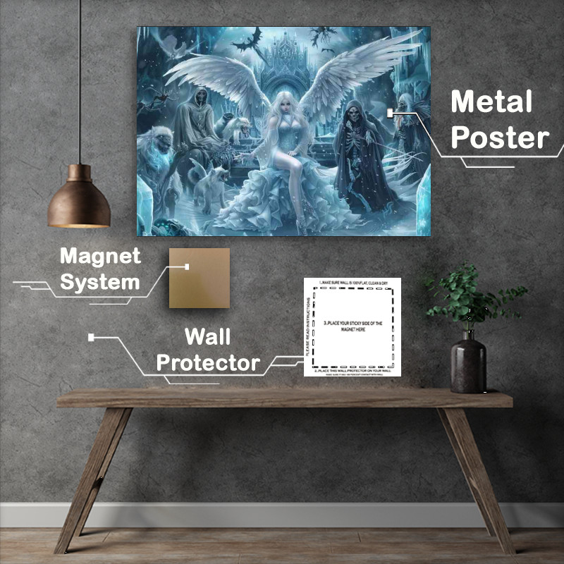 Buy Metal Poster : (White fox and the ice queen)