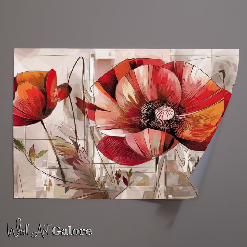 Buy Unframed Poster : (Artistic giant poppy red)