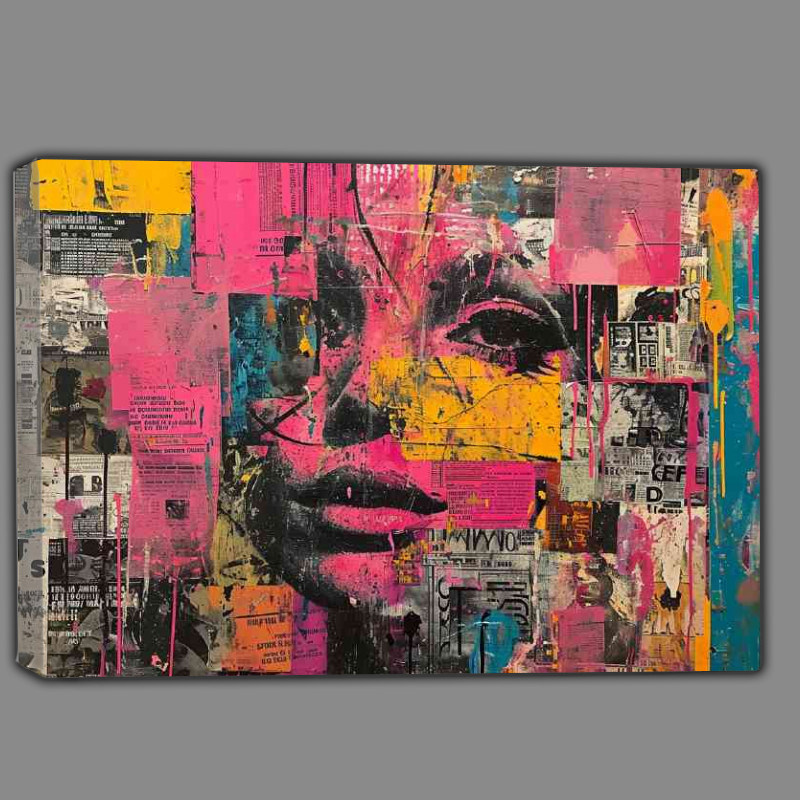 Buy Canvas : (Abstract graffiti lady)