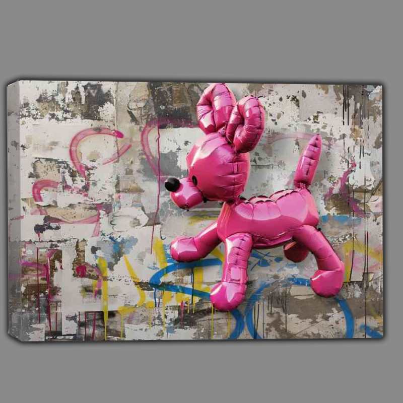 Buy Canvas : (Flying pink ballon dog)