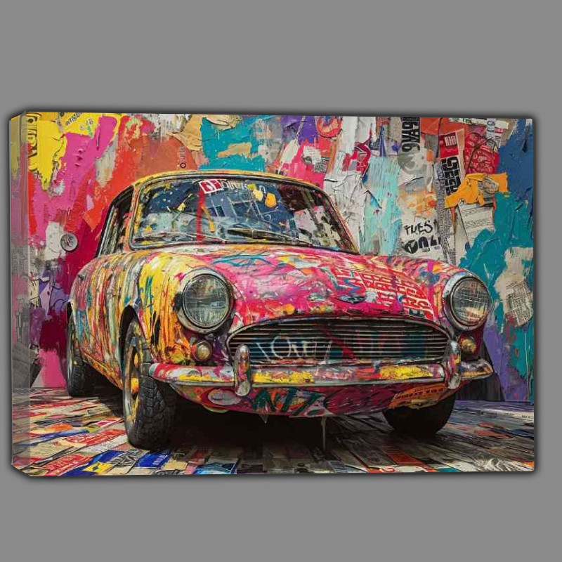 Buy Canvas : (Graffiti car and the painted walls)