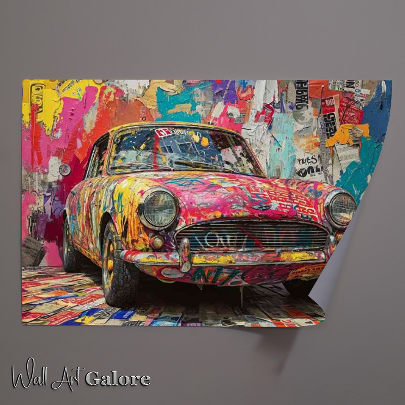 Buy Unframed Poster : (Graffiti car and the painted walls)
