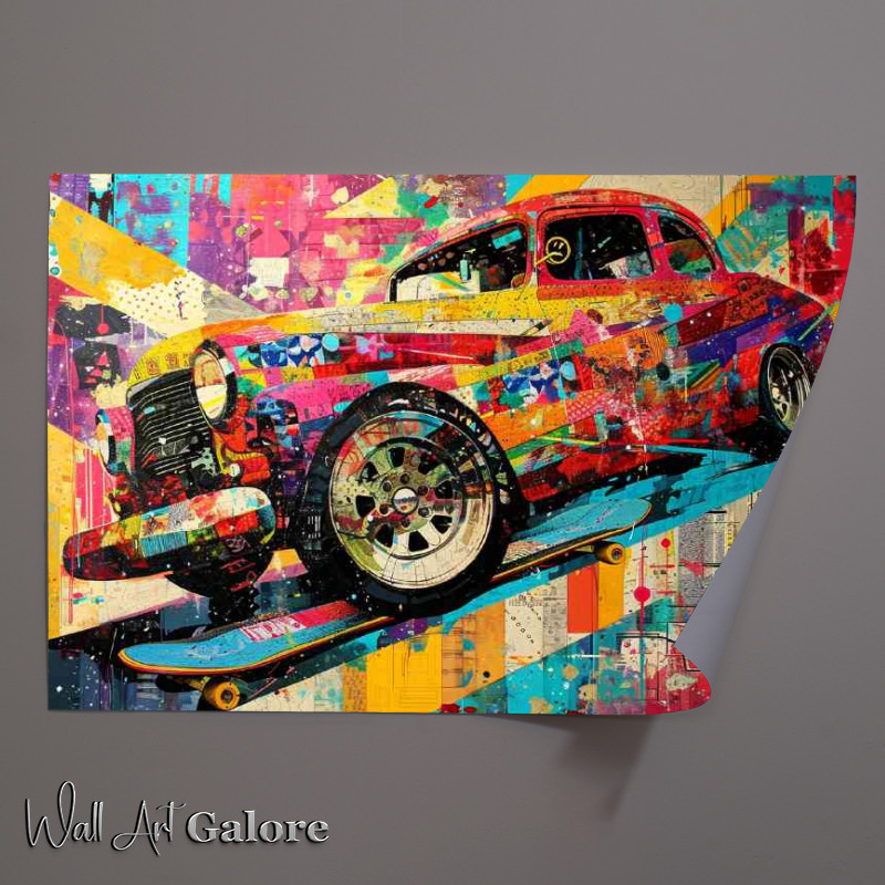 Buy Unframed Poster : (Graffiti painted car)
