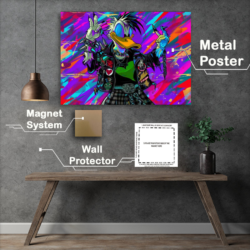 Buy Metal Poster : (Graffiti street duck)