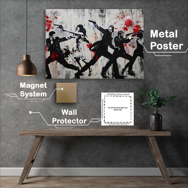 Buy Metal Poster : (Graffiti street fight)