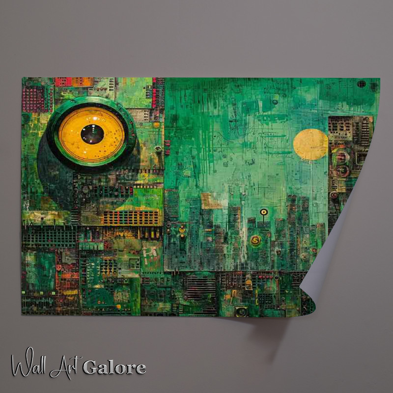 Buy Unframed Poster : (Green painted graffiti wall)