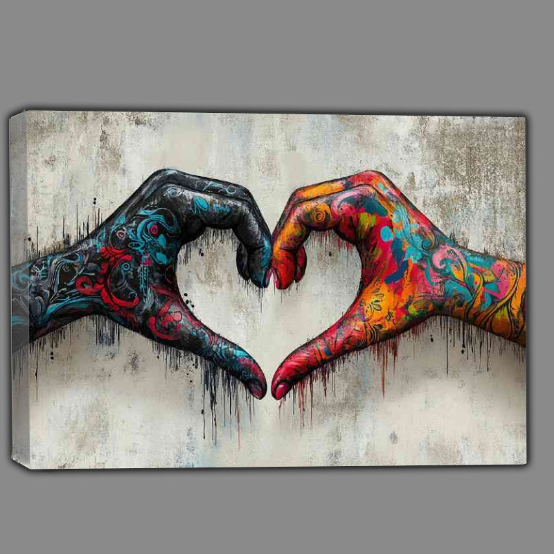 Buy Canvas : (Heart haands in love shape)