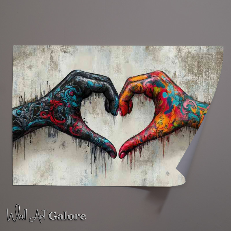 Buy Unframed Poster : (Heart haands in love shape)