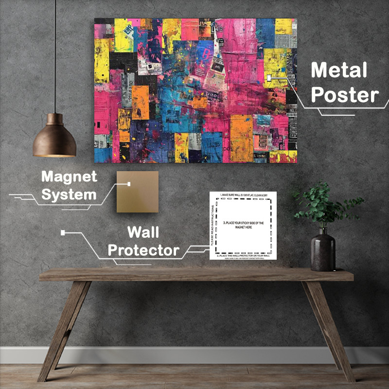 Buy Metal Poster : (Just graffiti abstract wall)