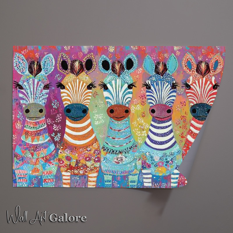 Buy Unframed Poster : (Light zebras abstract art)