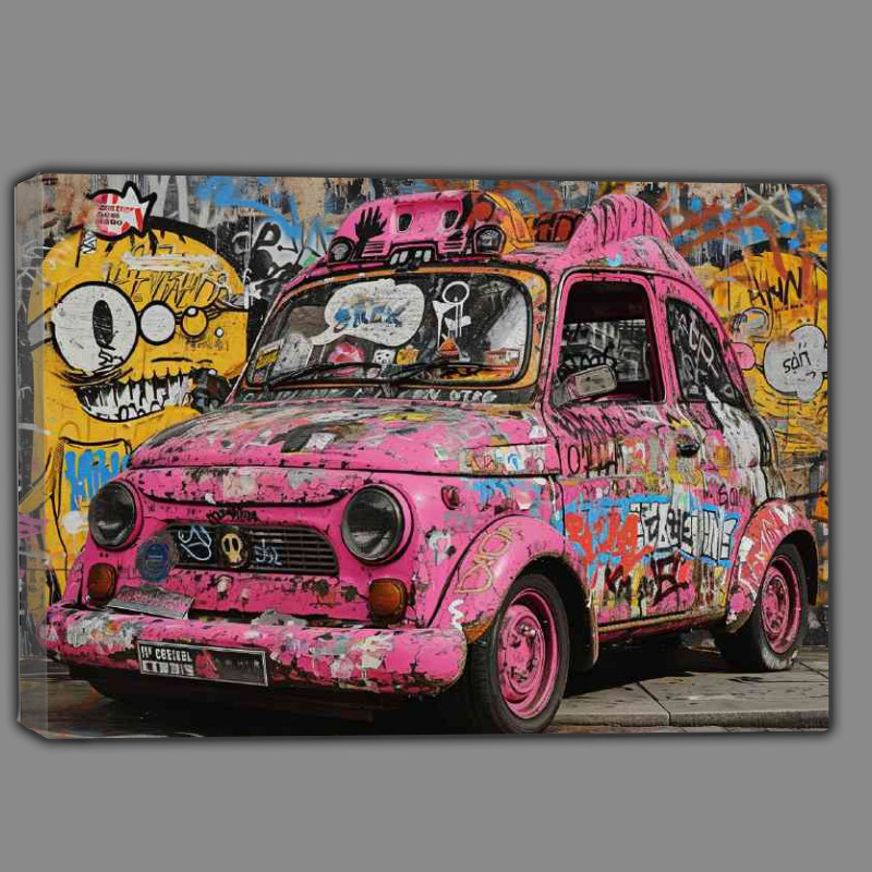 Buy Canvas : (Little pink street car)