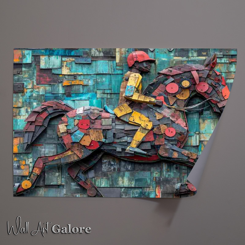 Buy Unframed Poster : (Machine horse abstract paint)