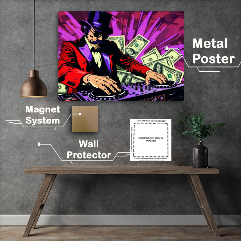 Buy Metal Poster : (Monopoly money graffiti dj)